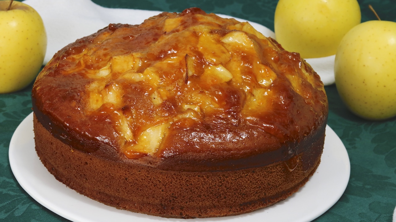 como hacer bizcocho de manzana