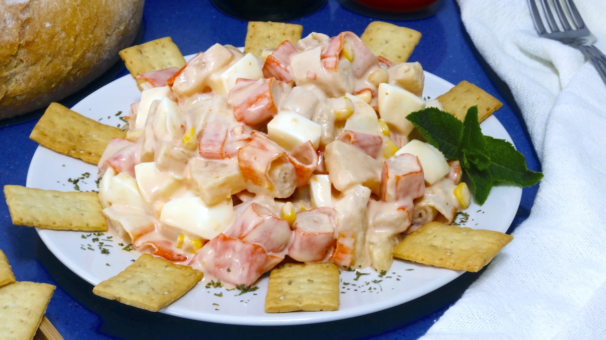 como hacer ensaladilla de cangrejo
