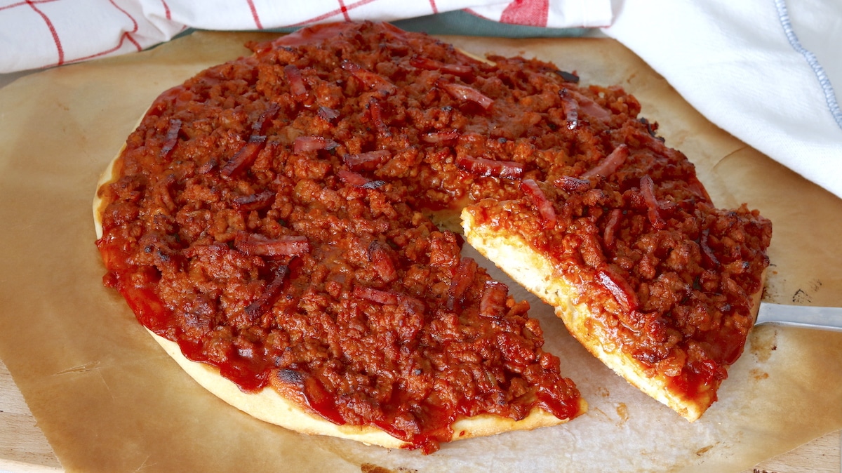 como hacer pizza barbacoa