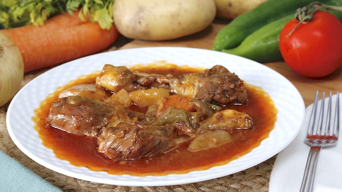 receta de estofado de pollo con patatas