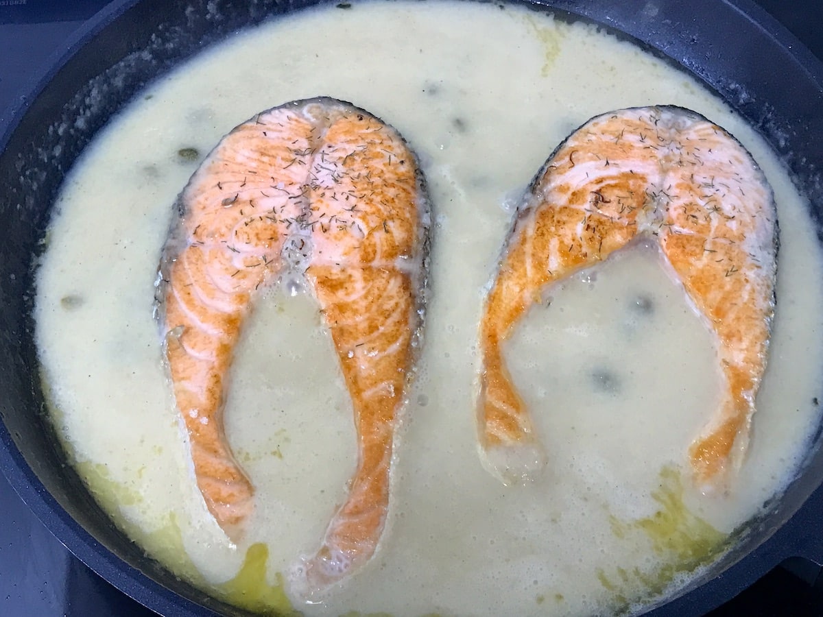 Receta de salmon al cava