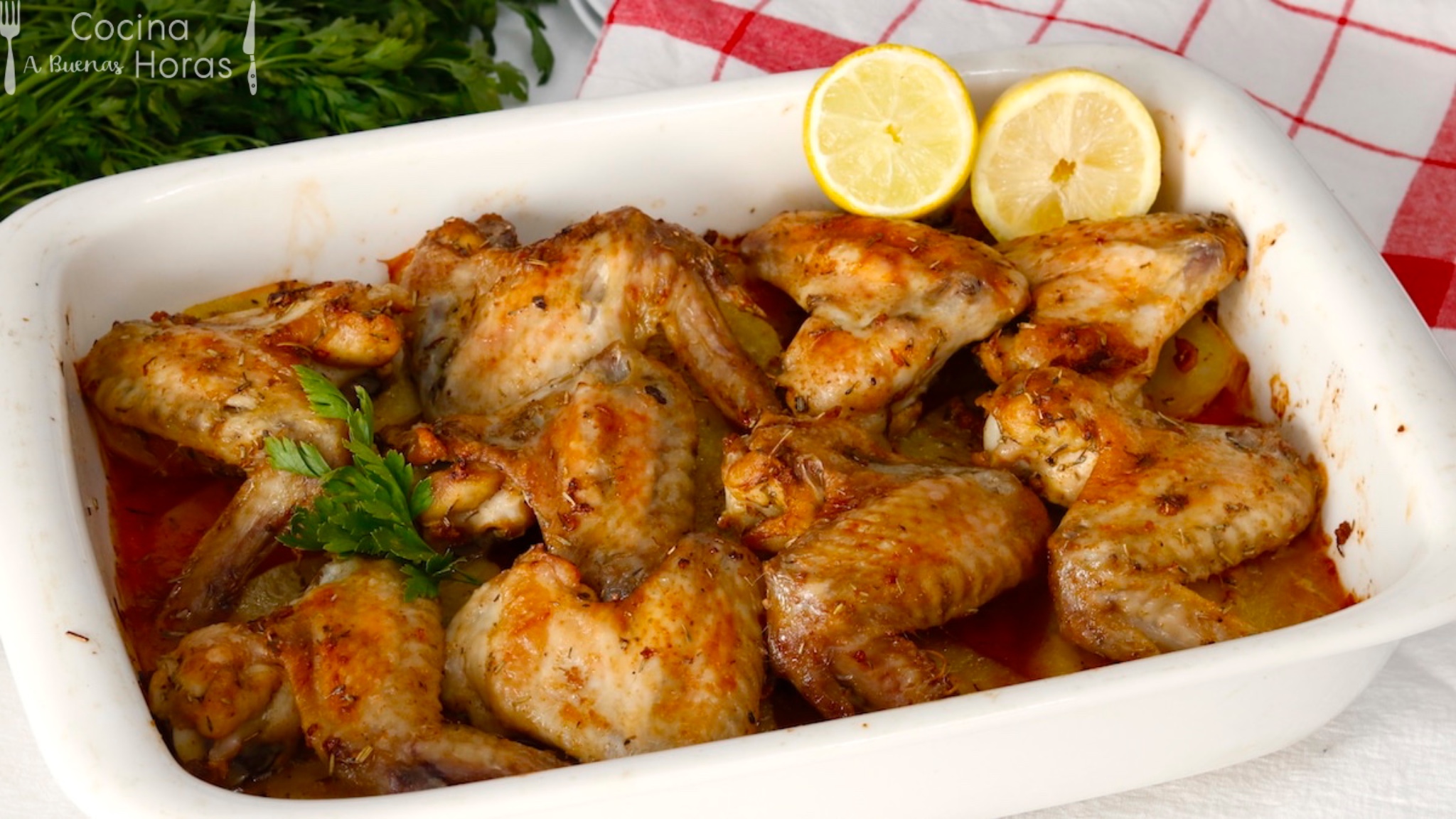 Alitas de Pollo al Horno con Patatas Alitas de Pollo al Horno con Patatas