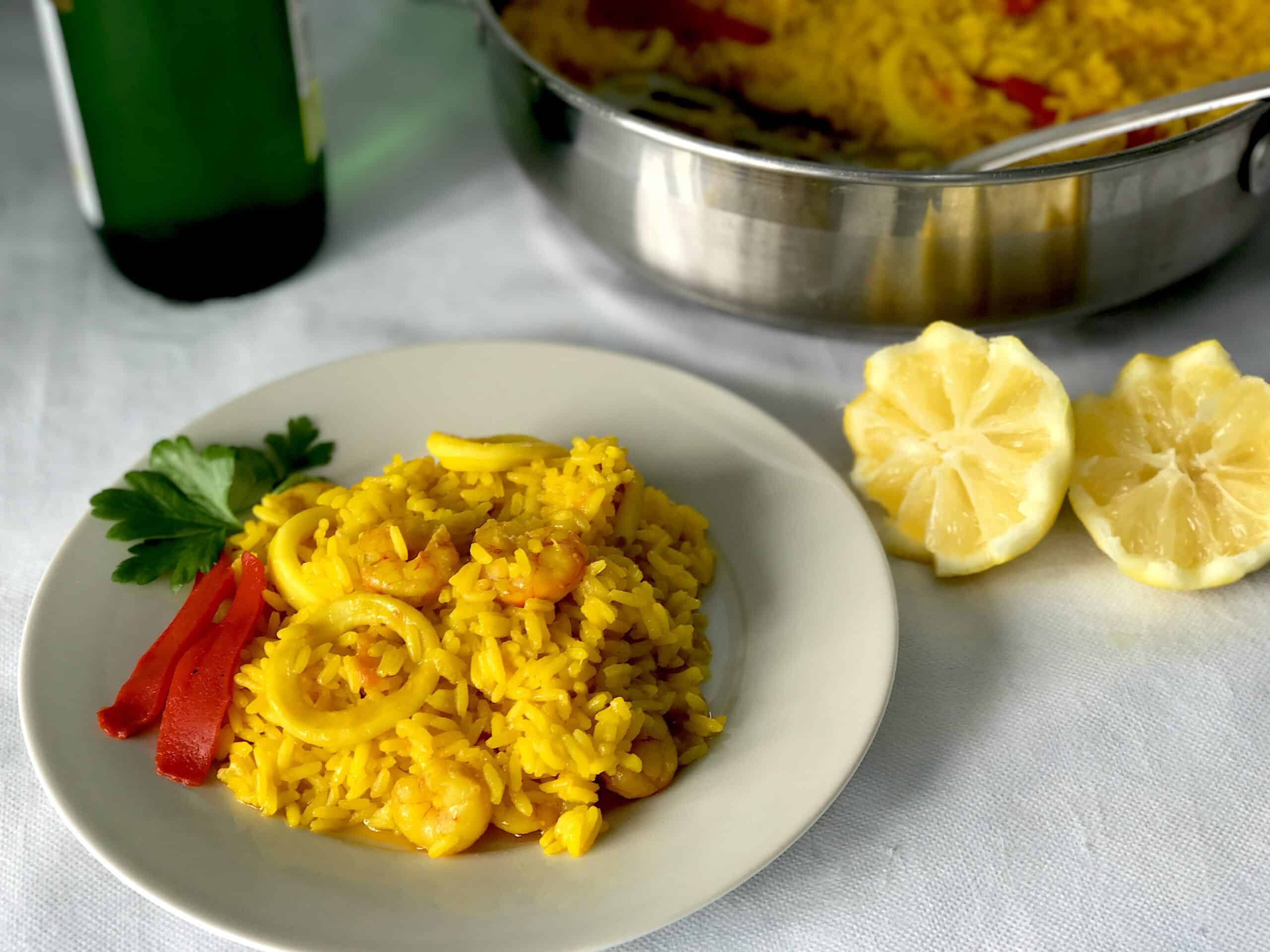 Arroz con Calamares y Gambas Arroz con Calamares y Gambas