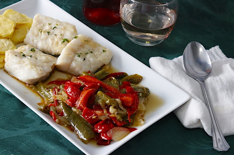 bacalao al horno con pimientos 1