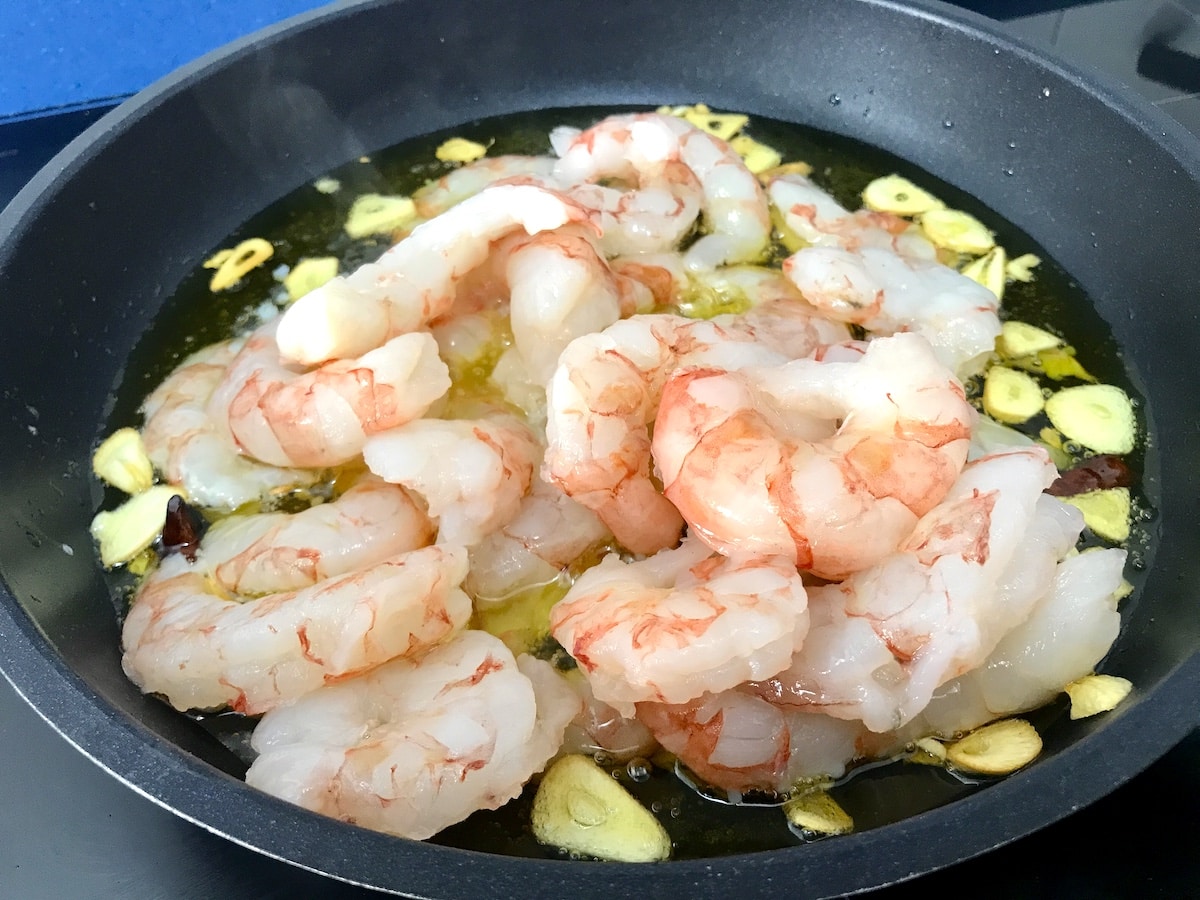 como hacer langostinos al ajillo