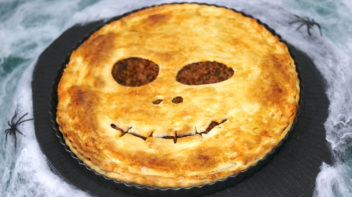 como hacer pastel salado para halloween
