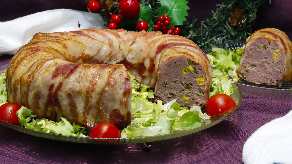 como hacer rosca de carne rellena