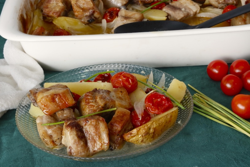 Costillas al horno plato