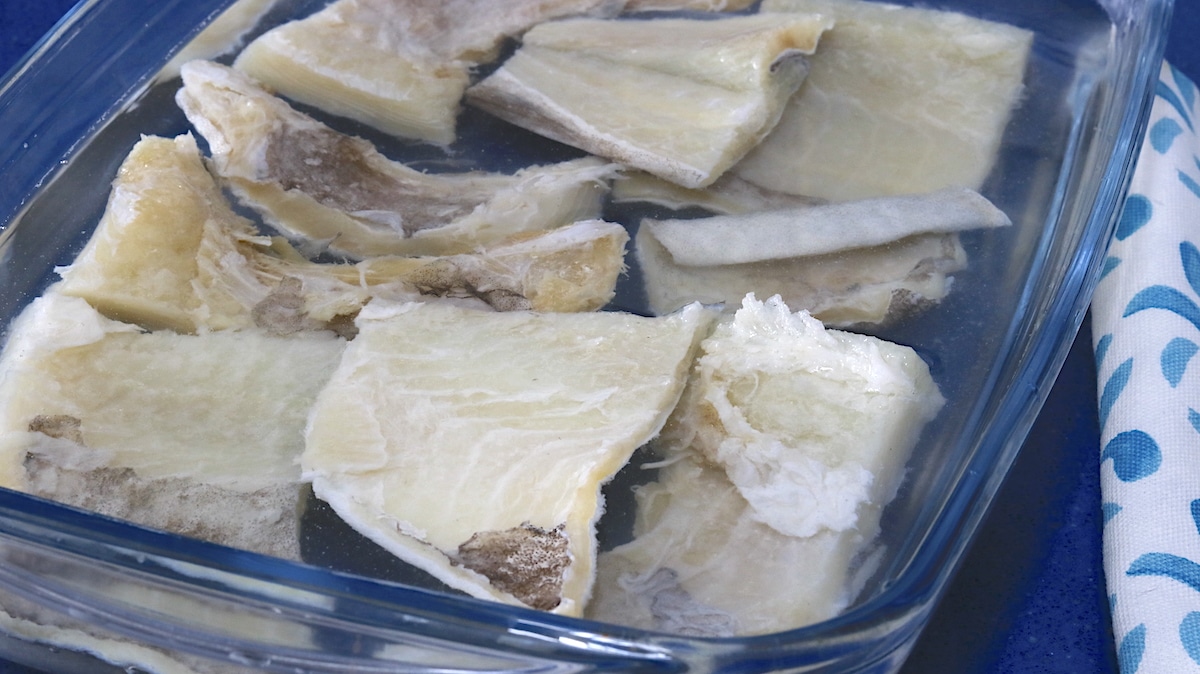 Desalado del bacalao con agua