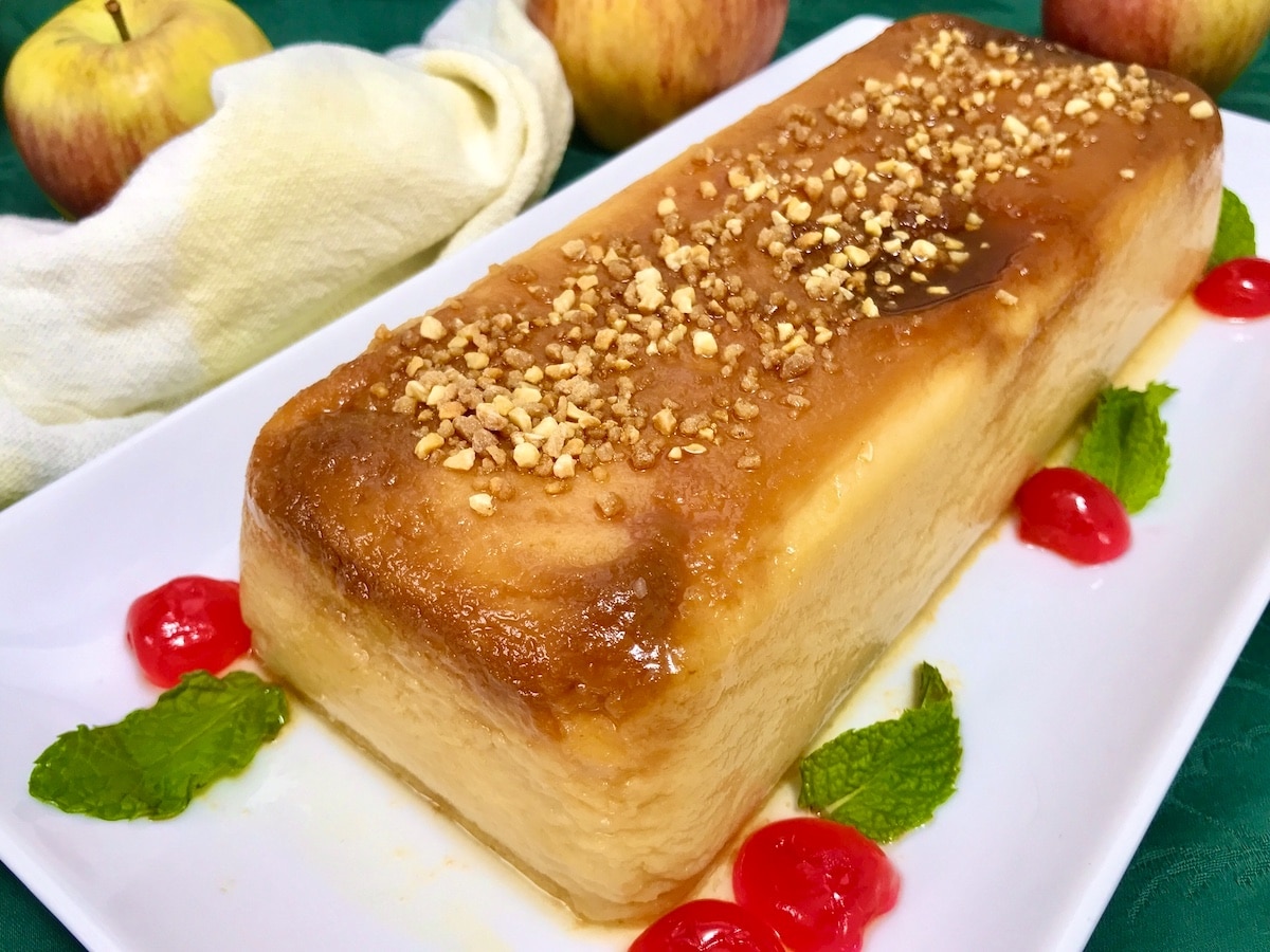 Flan de Manzana y Galletas Flan de Manzana y Galletas