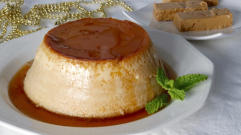 Flan de Turrón Flan de Turrón