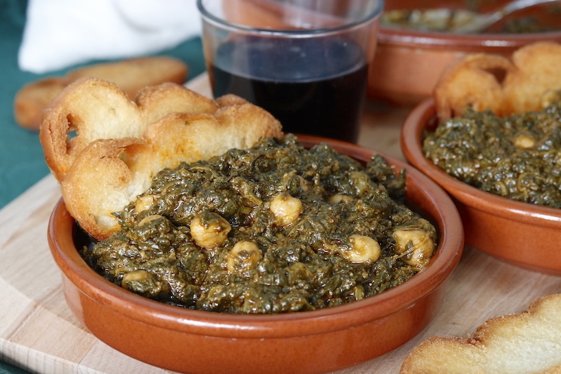 Garbanzos con Espinacas Garbanzos con Espinacas
