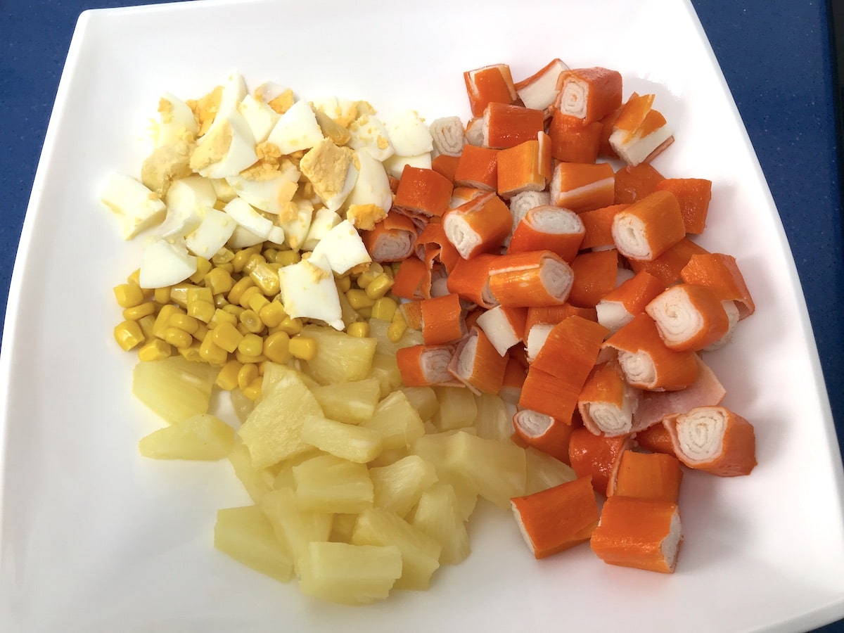 ingredientes ensaladilla de cangrejo