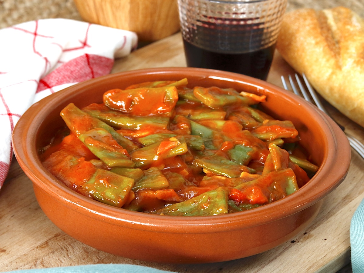 Judias Verdes con Tomate y Jamón Judias Verdes con Tomate y Jamón