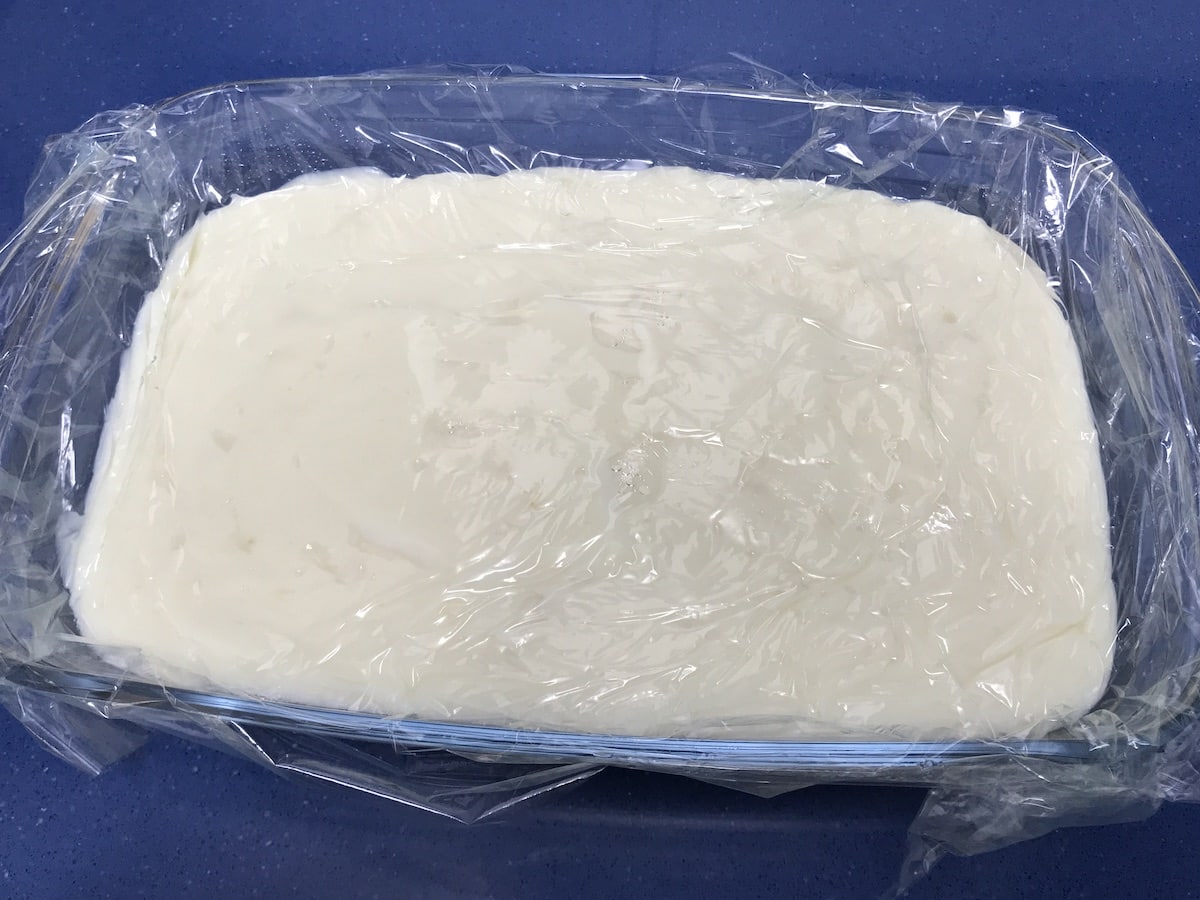 Leche frita cuajando