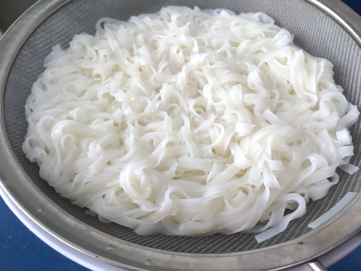 Noodles cocidos para noodles con verduras