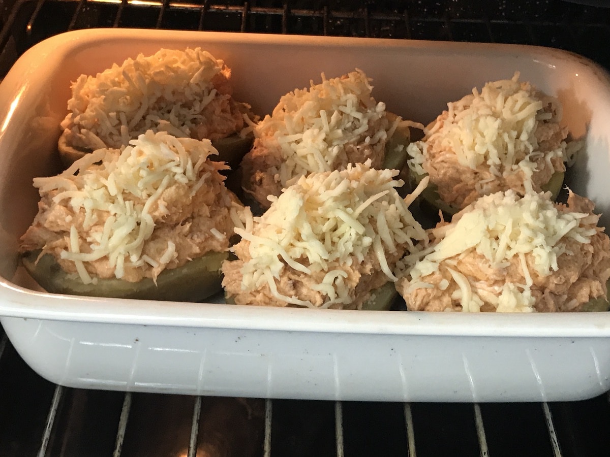 Patatas rellenas en el horno