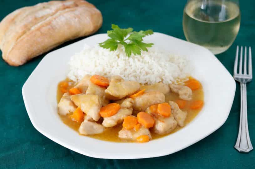 Pavo guisado con zanahorias Pavo guisado con zanahorias