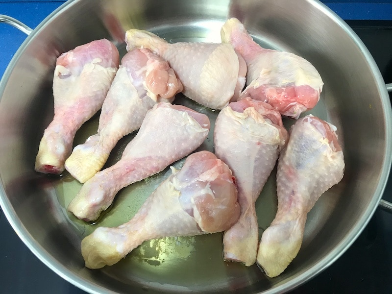 pollo dorado para estofado