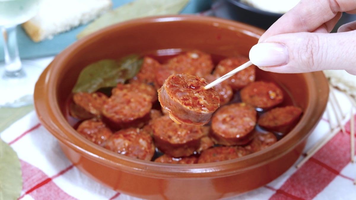 receta de chorizo a la sidra
