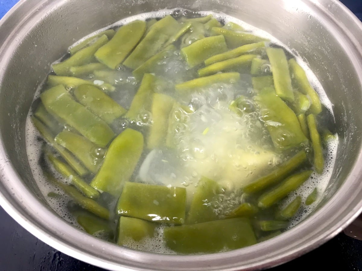 Receta de judias verdes con patatas y jamon