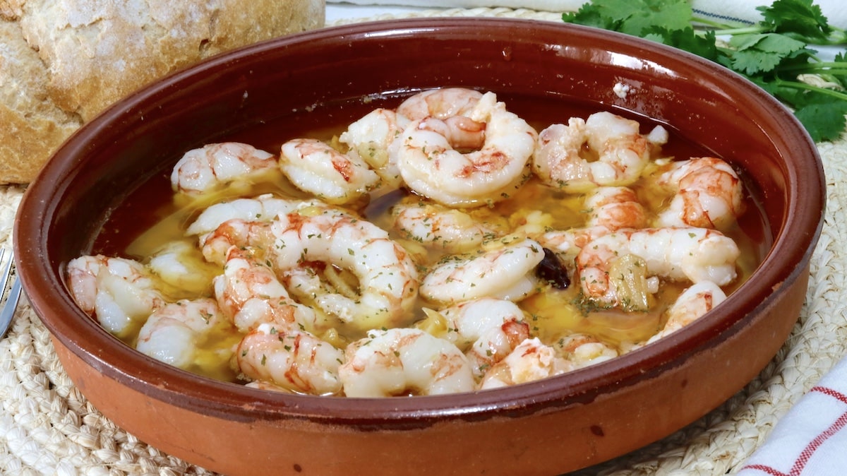 receta de langostinos al ajillo