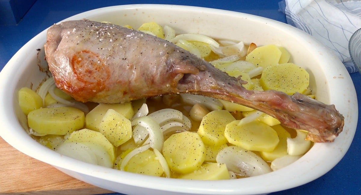 receta de Pierna de Cordero al Horno con patatas