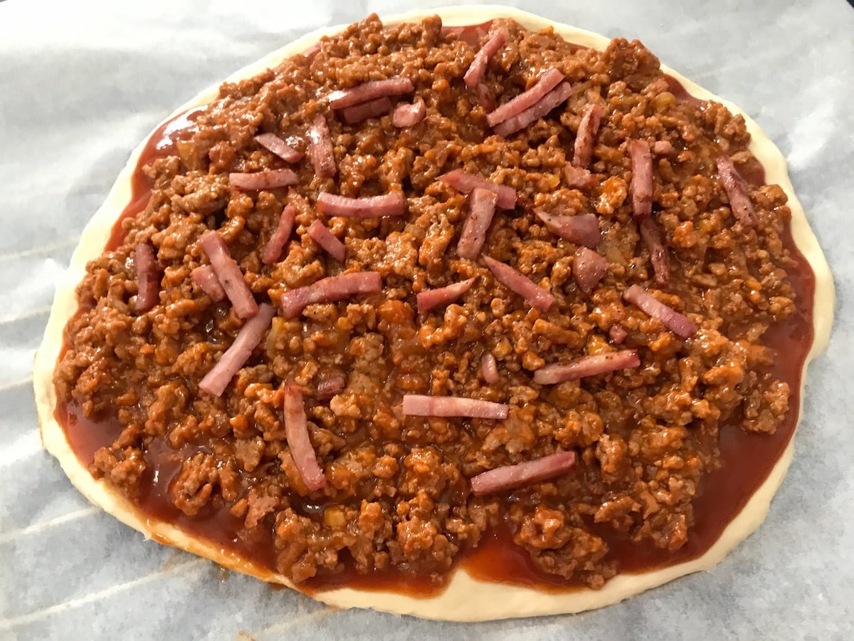 receta de pizza barbacoa