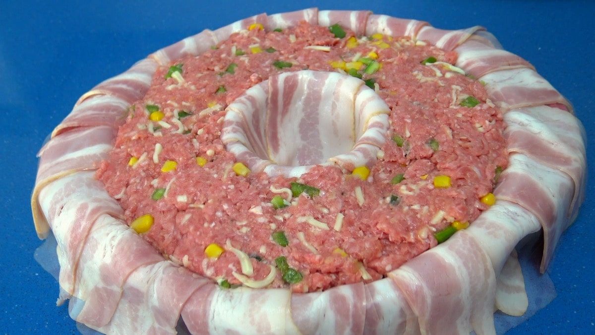 Receta de Rosca de carne rellena