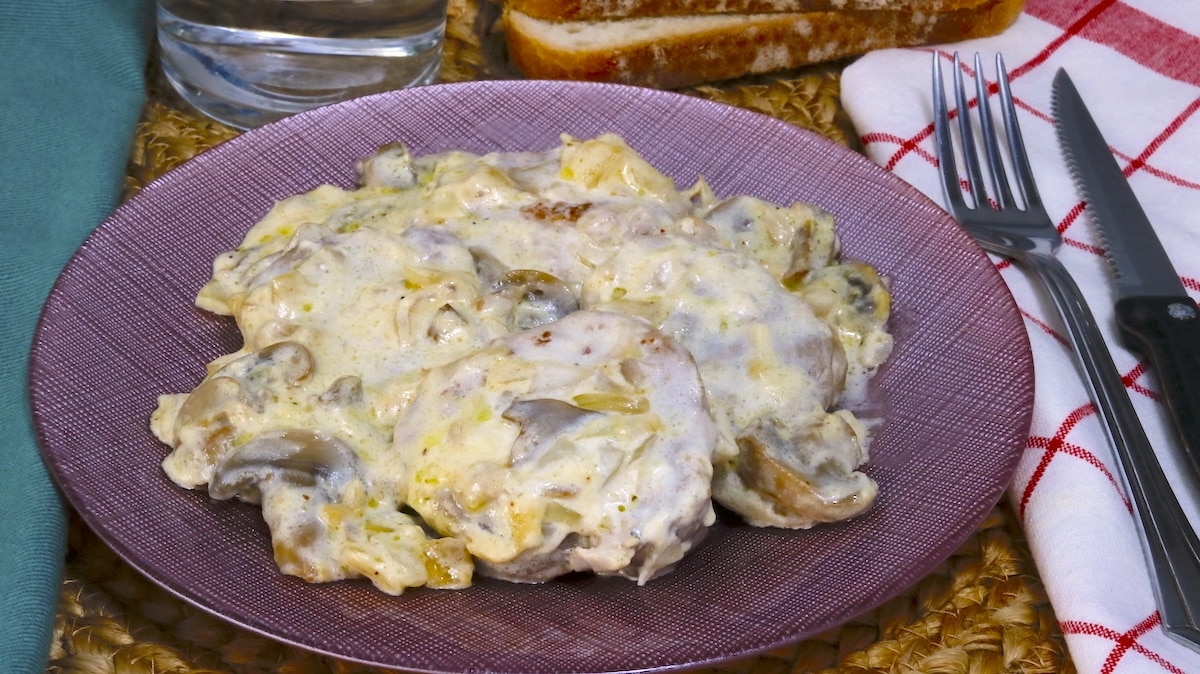 receta de solomillo con champiñones