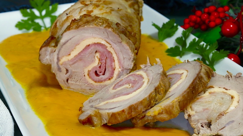 Solomillo de Cerdo Relleno de Bacon y Tortilla Solomillo de Cerdo Relleno de Bacon y Tortilla