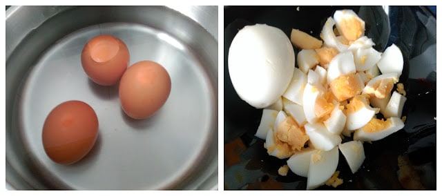 huevos cocidos para sopa de picadillo