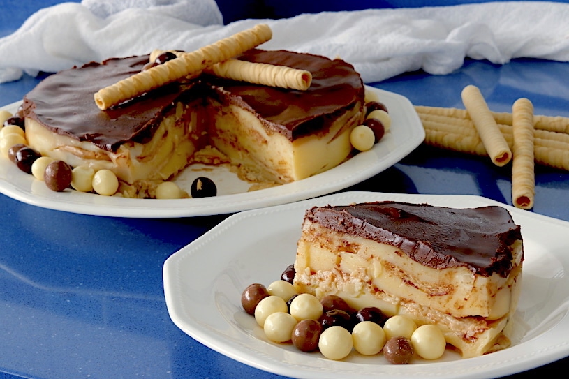 Tarta de Galletas y Crema Pastelera Tarta de Galletas y Crema Pastelera
